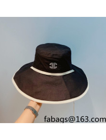 Chanel Canvas Wide Brim Hat Black 2022 72