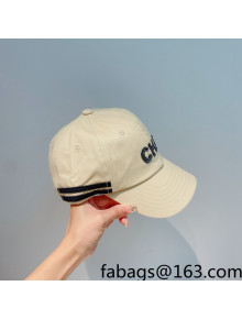 Chanel Canvas Baseball Hat White 2022 87