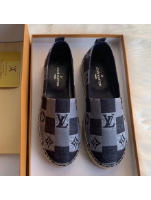 Louis Vuitton Damier Monogram Denim  Espadrilles Black 2020  