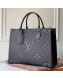 Louis Vuitton Onthego Giant Monogram Leather Medium Tote M44920 Black 2019