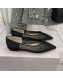 Jimmy Choo Crystal Mesh Ballerina Flat Black 2021 70