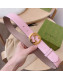 Gucci Calf Leather Belt 3.7cm Pink/Gold 2021 33