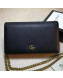 Gucci GG Marmont Leather Mini Chain Shoulder Bag 497985 Black 2019 