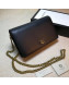 Gucci GG Marmont Leather Mini Chain Shoulder Bag 497985 Black 2019 