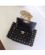 Valentino Rockstud Spike Double Shoulder Bag Black/Gold 2019