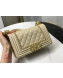 Chanel Quilted Calfskin Chain Small Boy Flap Bag A67085 Beige 2019