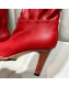 Gucci Leather Tied Mid-heel High Knee Boot 549680 Red 2019