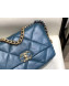 Chanel Lambskin 19 Small Flap Bag AS1160 Blue 2019