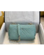 Chanel Quilted Lambskin Medium Flap Bag with Resin Chain AS1353 Light Blue 2019