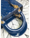 Dior My Lady Dior Medium Bag in Patent Cannage Calfskin Blue/Gold 2019