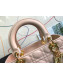 Dior Lady Dior Medium Bag in Cannage Lambskin Light Pink/Gold 2019