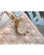 Dior Lady Dior Medium Bag in Cannage Lambskin Light Pink/Gold 2019