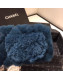 Chanel Shearling Lambskin Small Flap Bag AS1199 Dark Blue 2019