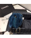 Chanel Shearling Lambskin Small Flap Bag AS1199 Dark Blue 2019