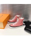 Louis Vuitton Stellar Monogram Embossed Leather High-top Sneakers Pink 2019