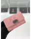 Chanel Grained Leather Small Flap Boy Wallet A80603 Pink 2019