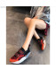 Stella McCartney Eclypse Velcro Suede Sneaker Red 2019