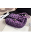 Chanel Quilted Denim Small Flap Bag Purple 2020