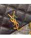 Saint Laurent Becky Chain Wallet WOC in Diamond-Quilted Lambskin  585031 Black 2019