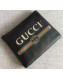 Gucci Print Leather Medium Portfolio Clutch 500981 Black