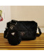 Prada System Wool Patchwork Shoulder Bag 1BD292 Black 2021