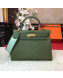 Hermes Kelly 32cm in Original Togo Leather Bag Green