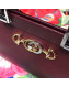 Gucci Zumi Grainy Leather Medium Top Handle Bag ‎564714 Burgundy 2019