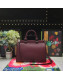 Gucci Zumi Grainy Leather Medium Top Handle Bag ‎564714 Burgundy 2019