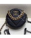 Chanel Maxi-Quilted Lambskin Round Clutch with Chain Black 2019