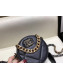 Chanel Maxi-Quilted Lambskin Round Clutch with Chain Black 2019