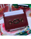 Gucci Zumi Grainy Leather Card Case 570679 Burgundy