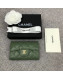 Chanel Quilting Classic Card Holder Green