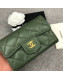 Chanel Quilting Classic Card Holder Green