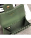 Chanel Quilting Classic Card Holder Green