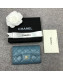 Chanel Quilting Classic Card Holder Blue