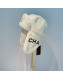 Chanel Rabbit Fur Chapka Hat White 2021 122163