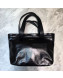 Balenciaga Mini Logo Handle Shopping Tote All Black 2020