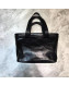 Balenciaga Mini Logo Handle Shopping Tote All Black 2020