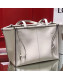 Loewe Cushion Tote Bag in Grained Calfskin White 2019