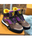 Louis Vuitton High-top Sneakers in Mesh and Suede Patchwork Purple 2019 (For Women and Men)