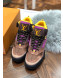 Louis Vuitton High-top Sneakers in Mesh and Suede Patchwork Purple 2019 (For Women and Men)