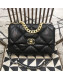 Chanel Maxi-Quilted Goatskin 19 Large Flap Bag AS1161 Black 2019