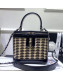 Chanel Rattan Woven Small Vanity Case AS1352 Black/Beige 2020