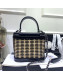 Chanel Rattan Woven Small Vanity Case AS1352 Black/Beige 2020