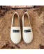 Louis Vuitton Logo Patch Canvas Espadrilles Cream White 2021 44