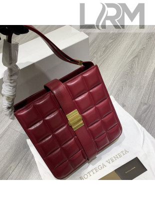 Bottega Veneta Marie Quilted Calfskin Slim Padded Shoulder Bag Burgundy 2019 