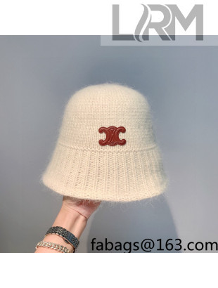 Celine Knit Bucket Hat White 2021 122106