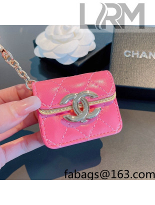 Chanel Leather AirPods Pro Case Style 3 Pink 2021 122129