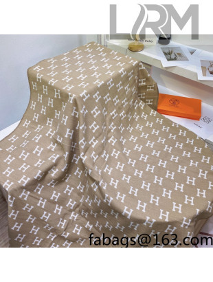 Hermes H Blanket 135x165cm Beige 2021 33