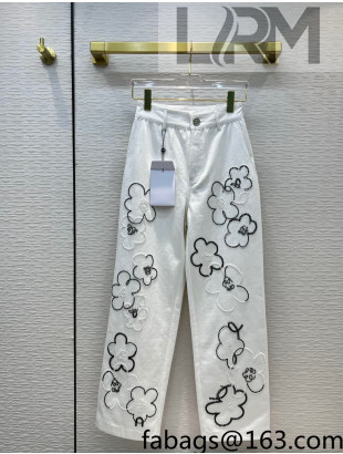 Chanel Denim Pants White 2022 68